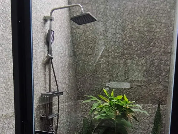 Outdoor Shower in Poolside Room at Lokal Hotels Dauin